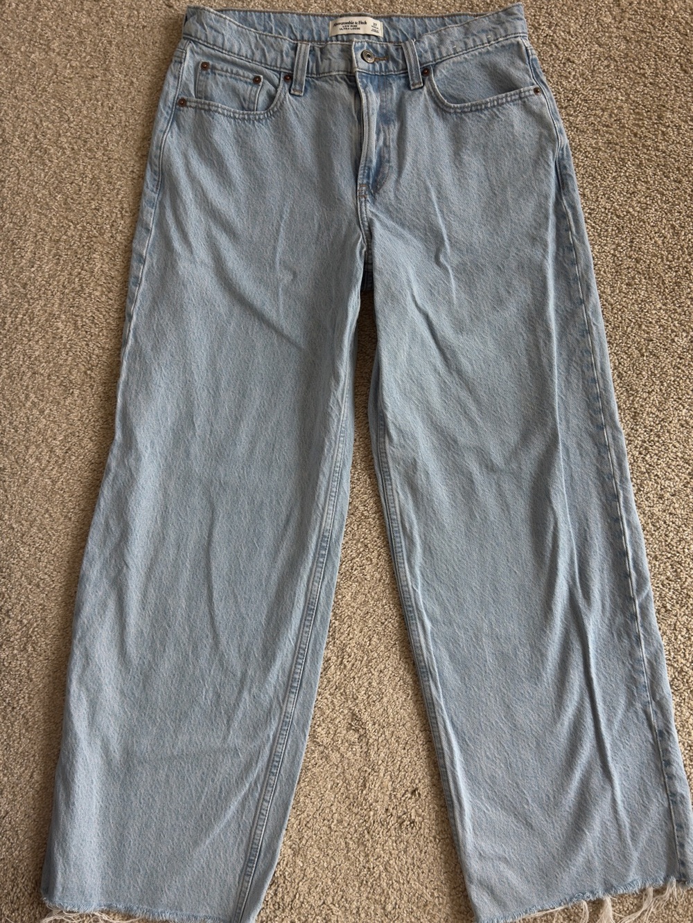 Abercrombie & Fitch Light Blue Low Rise Ultra Loose Jeans